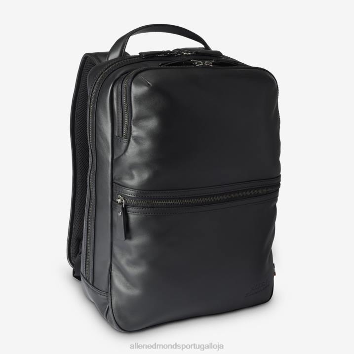 mochila de couro 848L378 couro preto unissexAllen Edmonds