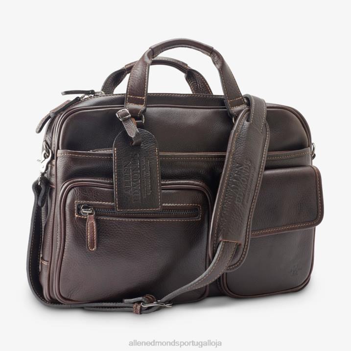 coleção de grãos americana - maleta multibolsos 848L400 marrom escuro unissexAllen Edmonds