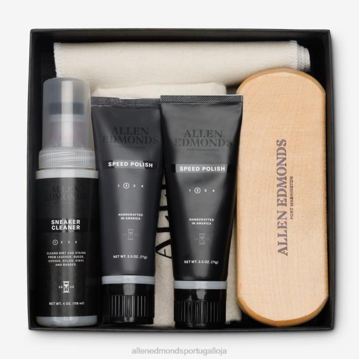 kit de cuidado de tênis 848L633 Preto branco unissexAllen Edmonds