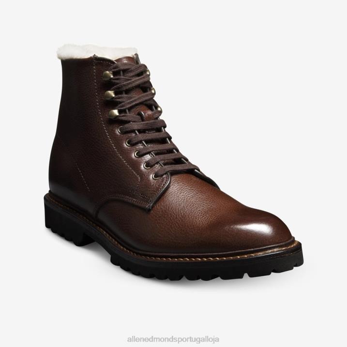 bota Higgins Mill Hikker Shearling 848L144 Couro Marrom homensAllen Edmonds