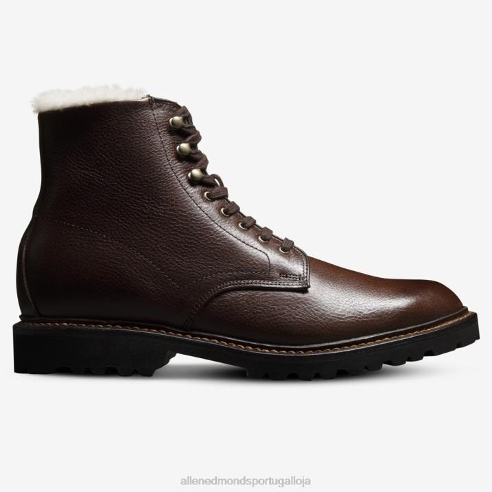 bota Higgins Mill Hikker Shearling 848L144 Couro Marrom homensAllen Edmonds