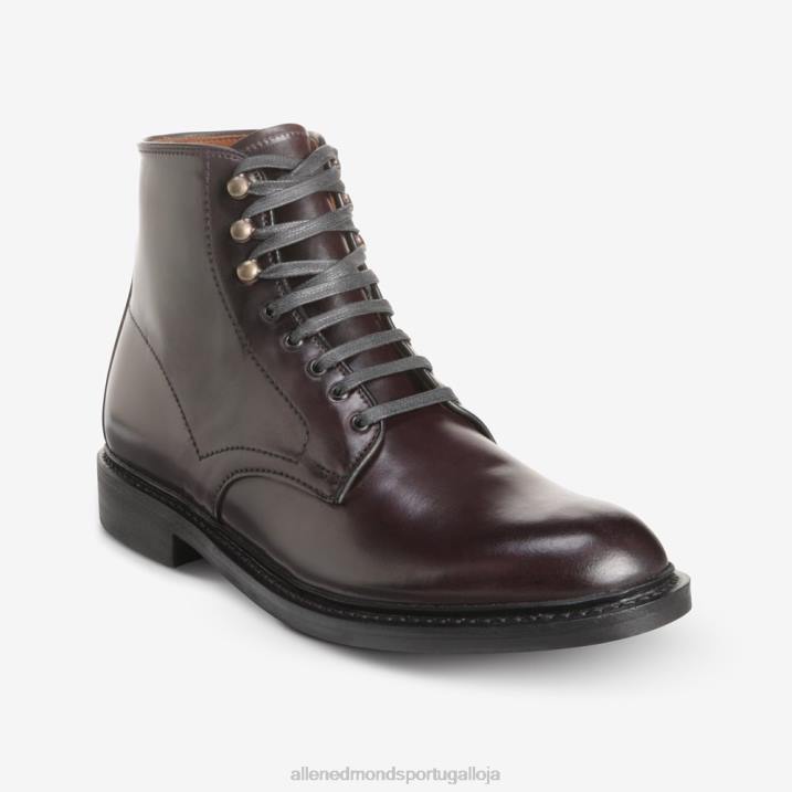 bota higgins mill com couro cordovan shell 848L291 bordô de cordovão homensAllen Edmonds