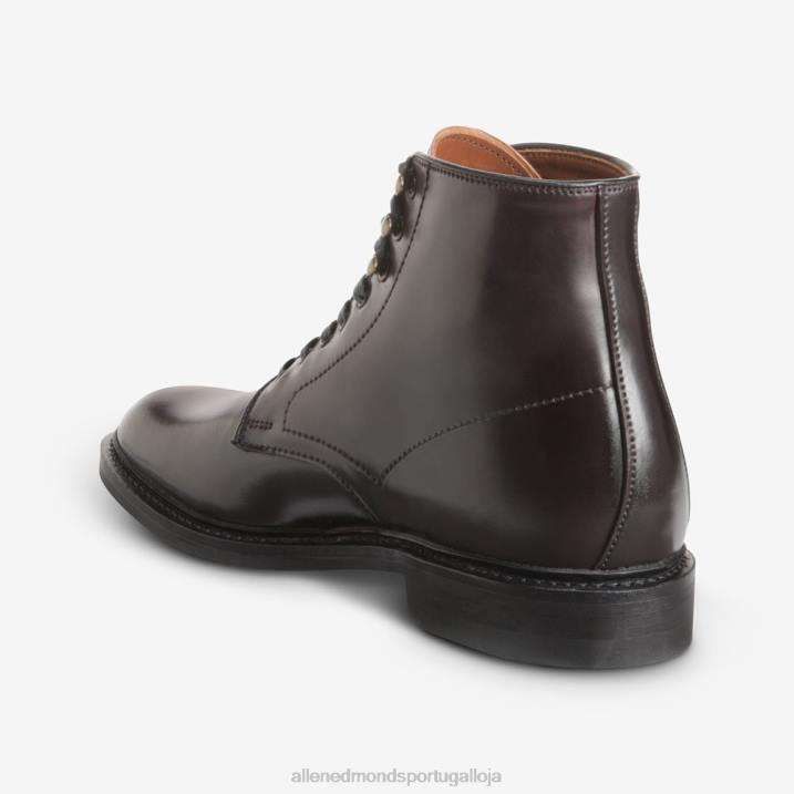 bota higgins mill com couro cordovan shell 848L291 bordô de cordovão homensAllen Edmonds