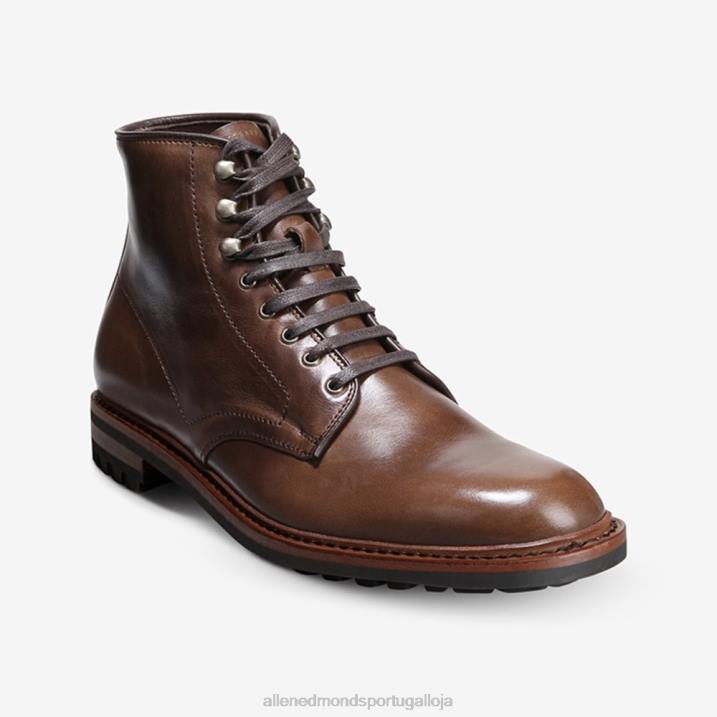 bota higgins mill com solado 848L469 couro marrom natural homensAllen Edmonds