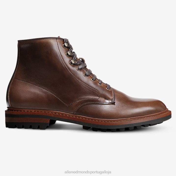 bota higgins mill com solado 848L469 couro marrom natural homensAllen Edmonds