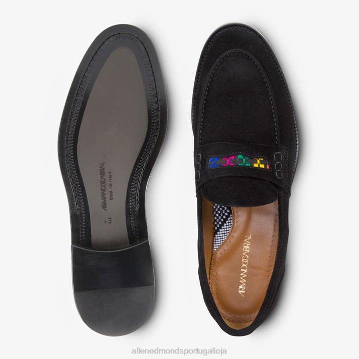 bolama mocassim de camurça por armando cabral 848L464 preto homensAllen Edmonds