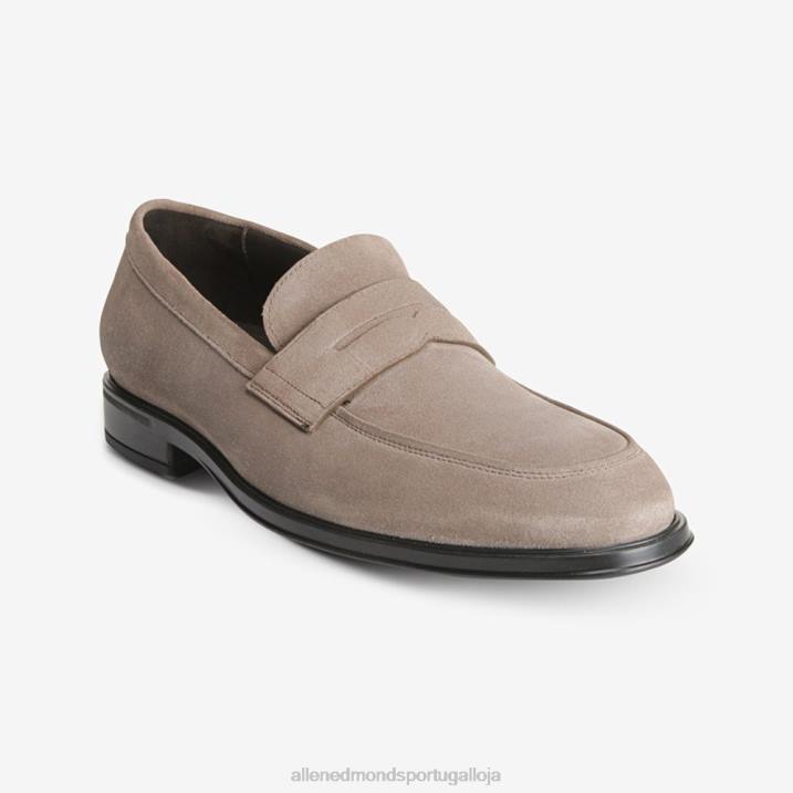 mocassim de camurça salerno penny 848L99 cinza homensAllen Edmonds