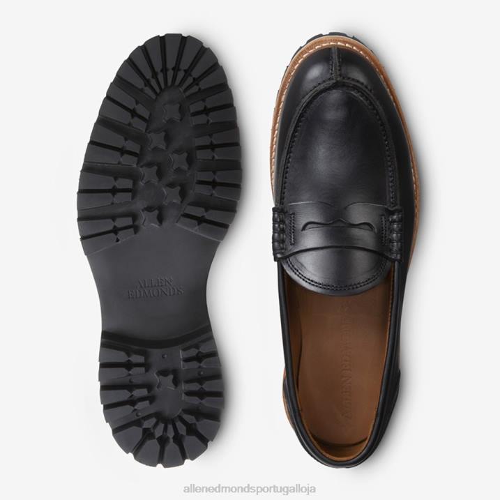 mocassim penny assinatura freeport 848L86 couro preto homensAllen Edmonds