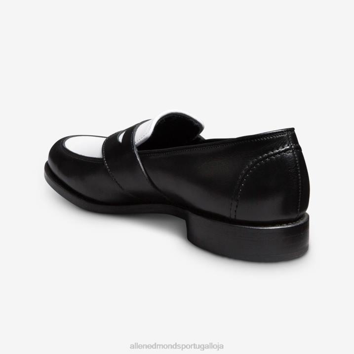 mocassim penny espectador randolph 848L170 couro preto/branco homensAllen Edmonds