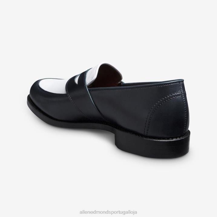 mocassim penny espectador randolph 848L171 couro marinho/branco homensAllen Edmonds