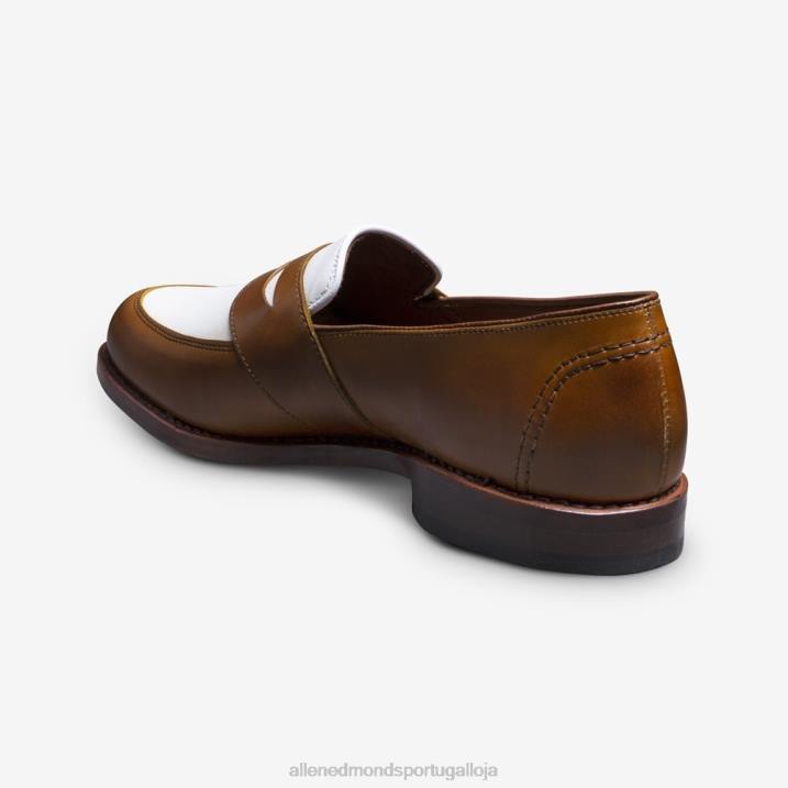 mocassim penny espectador randolph 848L6 nogueira/couro branco homensAllen Edmonds