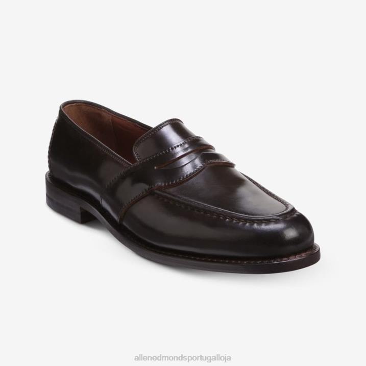 randolph shell cordovan mocassim penny 848L301 cordovão marrom homensAllen Edmonds