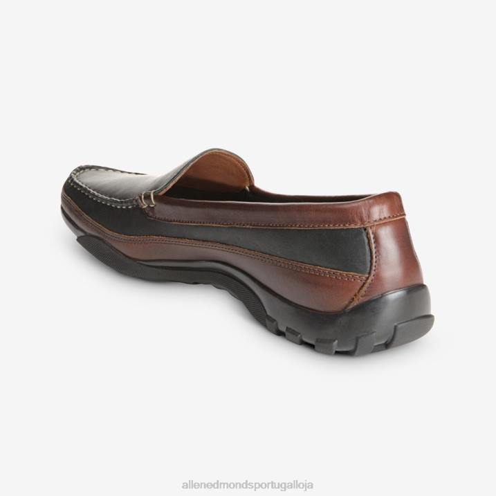 mocassim de condução veneziano boulder 848L68 preto com detalhes marrom homensAllen Edmonds