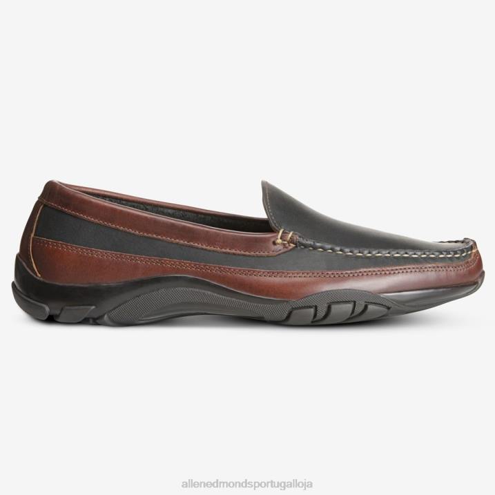 mocassim de condução veneziano boulder 848L68 preto com detalhes marrom homensAllen Edmonds