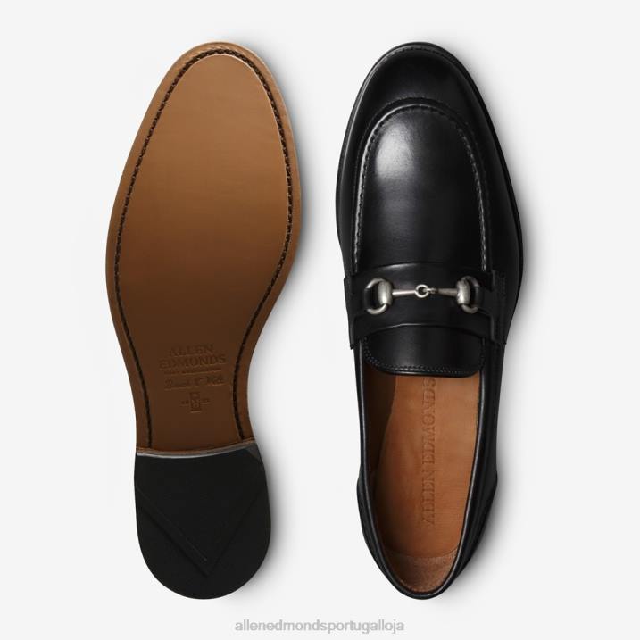 Randolph bit mocassim 848L7 couro preto homensAllen Edmonds