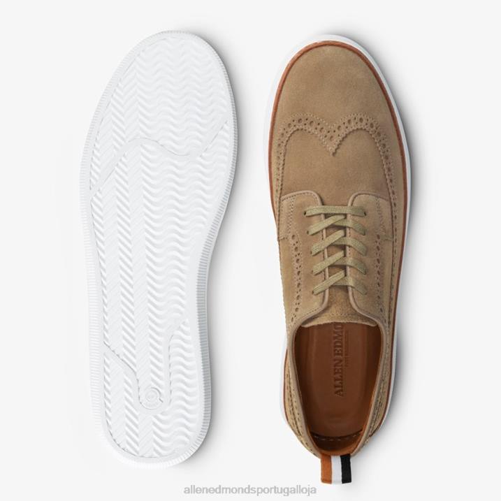 tênis derby wingtip de camurça tremont 848L109 osso homensAllen Edmonds