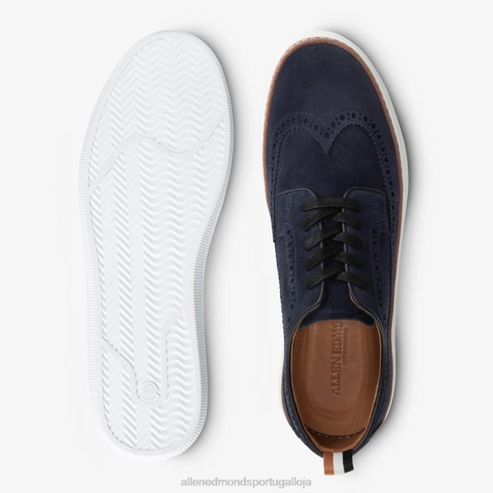 tênis derby wingtip de camurça tremont 848L453 marinha homensAllen Edmonds