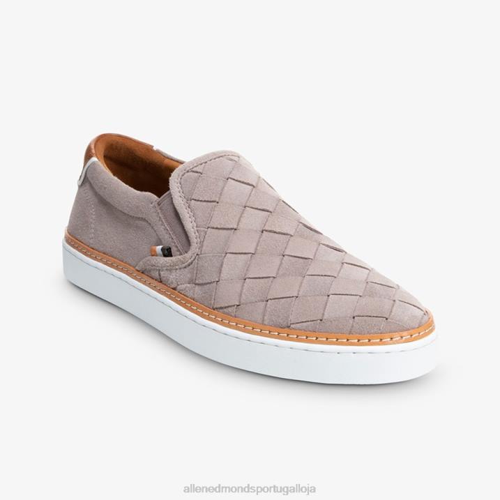 tênis slip-on tecido alpha 848L315 camurça cinza estanho homensAllen Edmonds