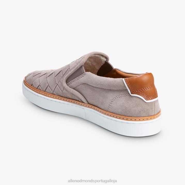 tênis slip-on tecido alpha 848L315 camurça cinza estanho homensAllen Edmonds