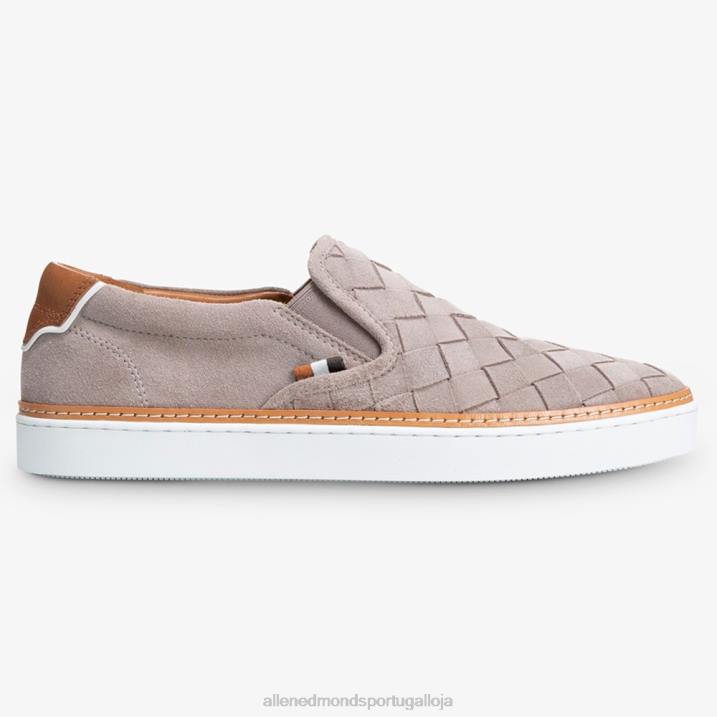 tênis slip-on tecido alpha 848L315 camurça cinza estanho homensAllen Edmonds