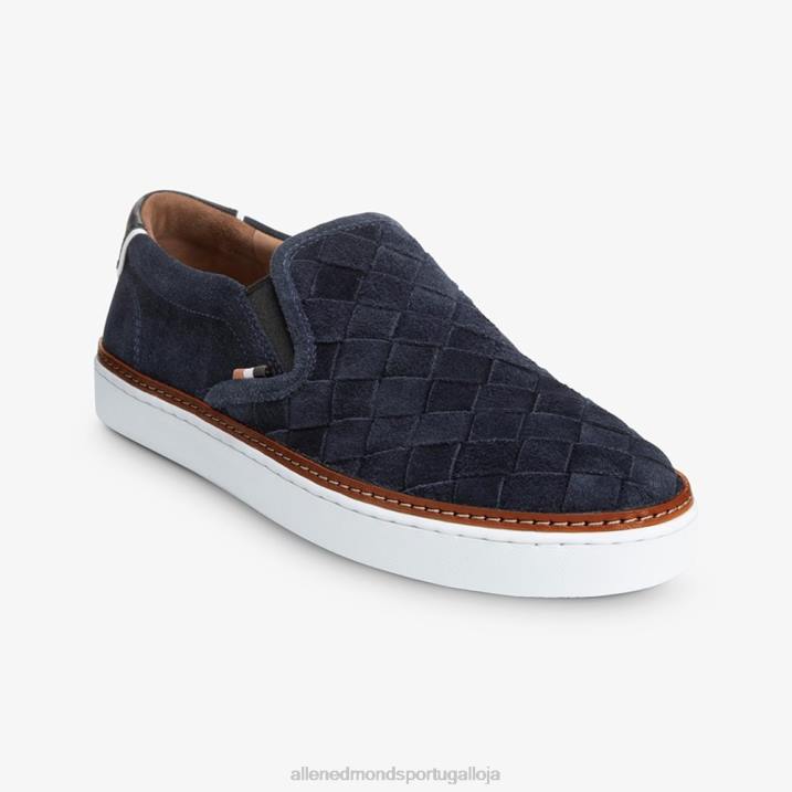 tênis slip-on tecido alpha 848L316 camurça marinha homensAllen Edmonds