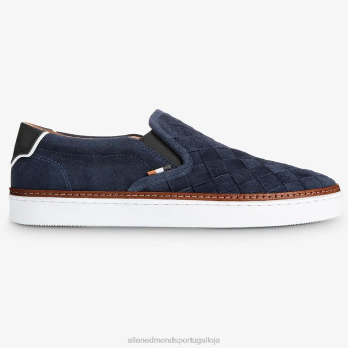 tênis slip-on tecido alpha 848L316 camurça marinha homensAllen Edmonds