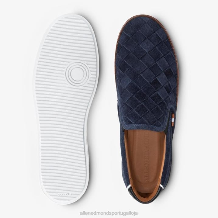 tênis slip-on tecido alpha 848L316 camurça marinha homensAllen Edmonds