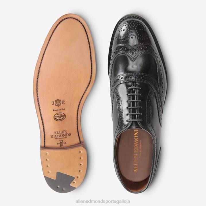 sapato social cambridge shell cordovan wingtip 848L324 cordovão preto homensAllen Edmonds