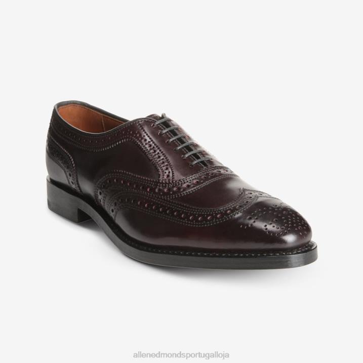 sapato social cambridge shell cordovan wingtip 848L49 Borgonha homensAllen Edmonds