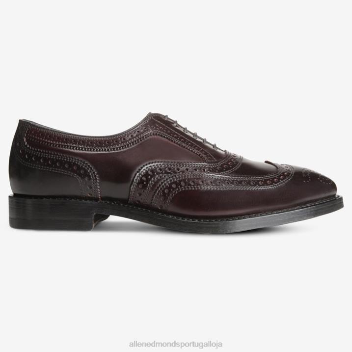 sapato social cambridge shell cordovan wingtip 848L49 Borgonha homensAllen Edmonds