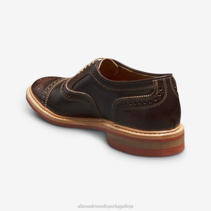 Strandmok Oxford cap toe com sola de borracha dainite 848L224 marrom homensAllen Edmonds