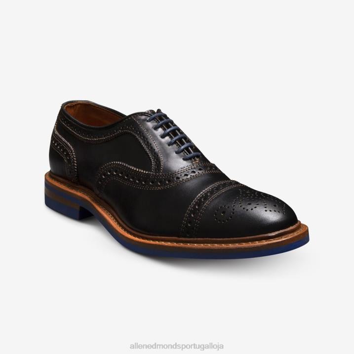 Strandmok Oxford cap toe com sola de borracha dainite 848L226 preto homensAllen Edmonds