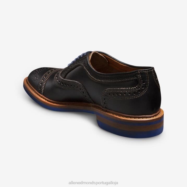 Strandmok Oxford cap toe com sola de borracha dainite 848L226 preto homensAllen Edmonds