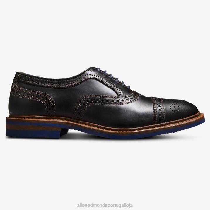 Strandmok Oxford cap toe com sola de borracha dainite 848L226 preto homensAllen Edmonds