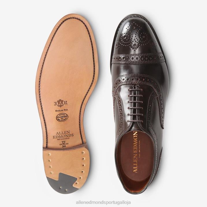 sapato social oxford cap toe shell cordovan 848L294 cordovão marrom homensAllen Edmonds