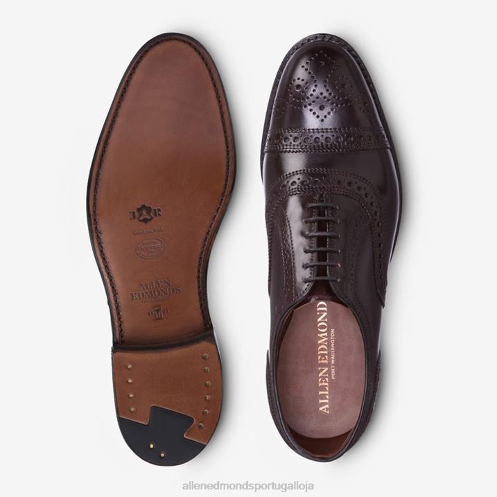 sapato social oxford cap toe shell cordovan 848L295 bordô de cordovão homensAllen Edmonds