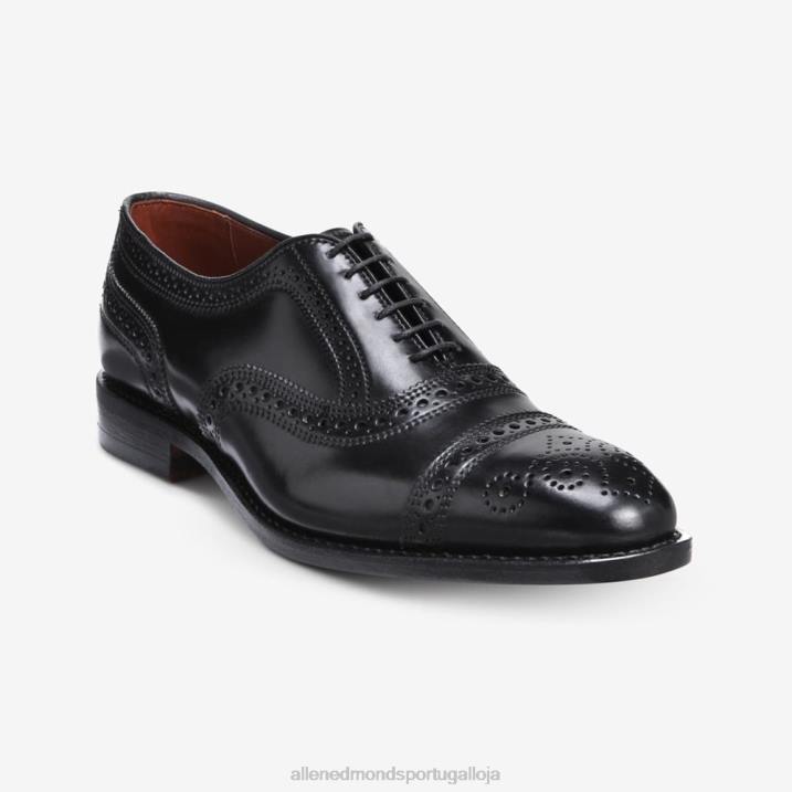 sapato social oxford cap toe shell cordovan 848L296 cordovão preto homensAllen Edmonds