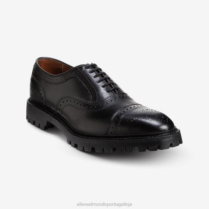 sapato social oxford com bico fino e solado com trava 848L36 preto homensAllen Edmonds