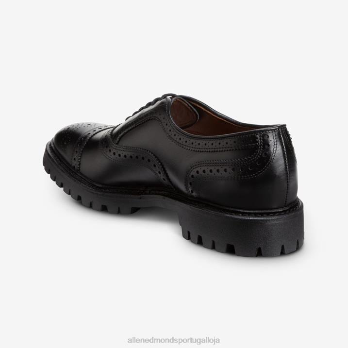 sapato social oxford com bico fino e solado com trava 848L36 preto homensAllen Edmonds