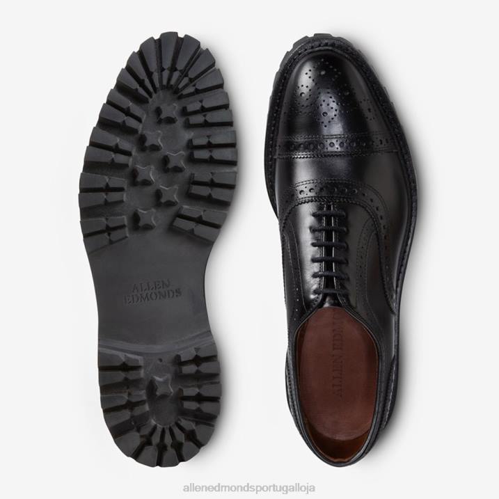 sapato social oxford com bico fino e solado com trava 848L36 preto homensAllen Edmonds