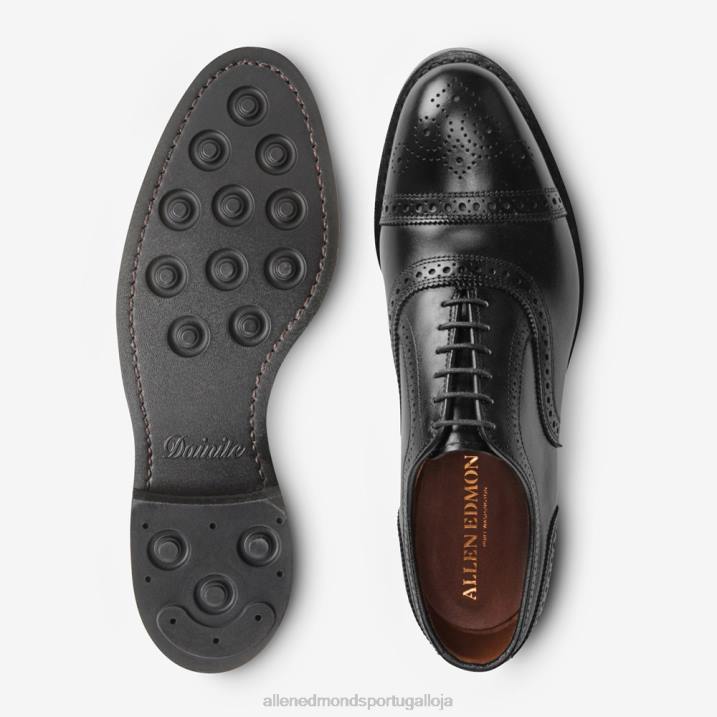 sapato social oxford com bico fino e solado dainite 848L29 preto homensAllen Edmonds