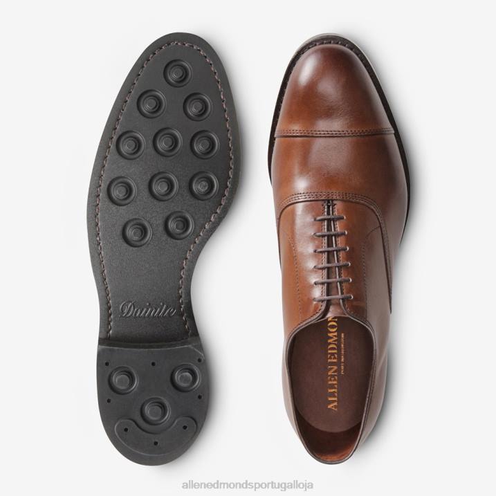 sapato social park avenue oxford cap toe com sola dainite 848L236 marrom café homensAllen Edmonds