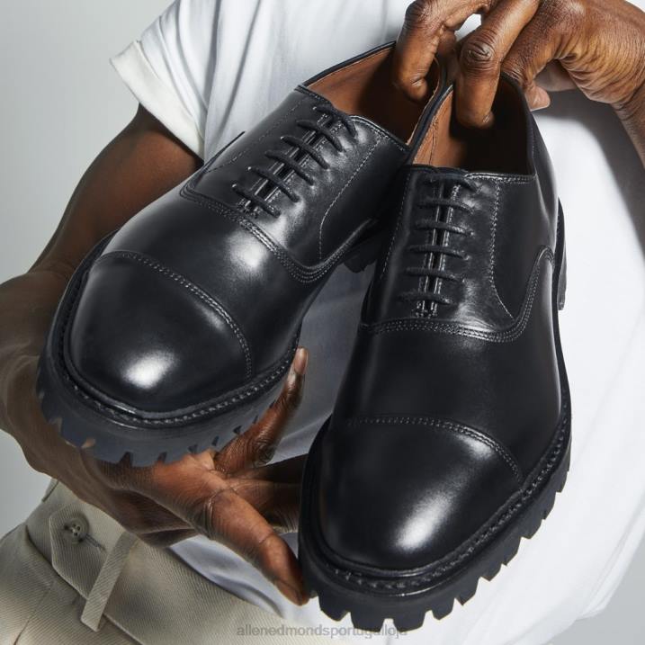 sapato social park avenue oxford cap toe com sola de encaixe 848L137 preto homensAllen Edmonds