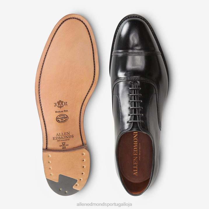 sapato social park avenue shell cordovan oxford cap toe 848L24 cordovão preto homensAllen Edmonds