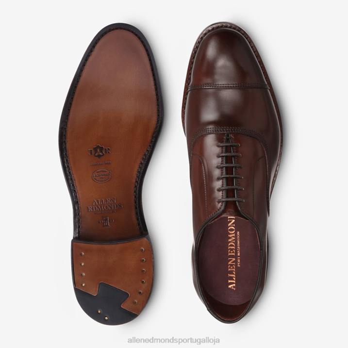 sapato social park avenue shell cordovan oxford cap toe 848L278 pimentão cordovan homensAllen Edmonds