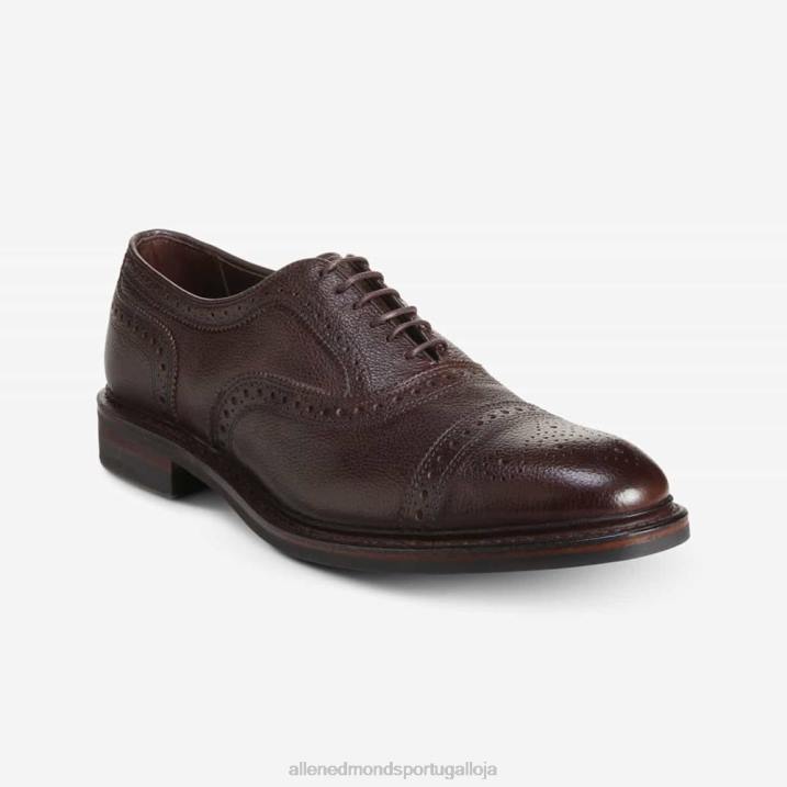 Strandmok Oxford à prova de intempéries com sola de borracha dainite 848L11 grão marrom homensAllen Edmonds