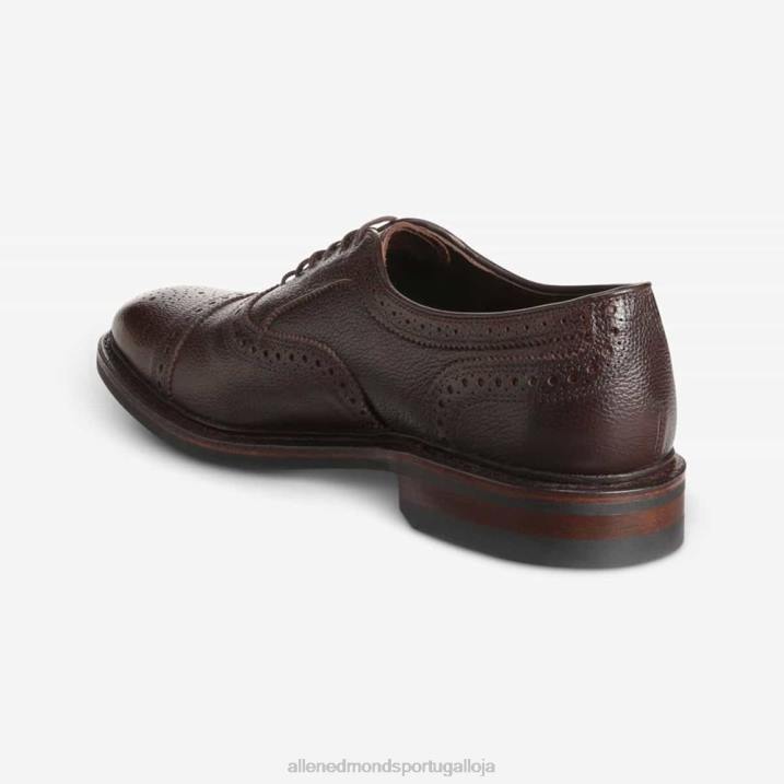 Strandmok Oxford à prova de intempéries com sola de borracha dainite 848L11 grão marrom homensAllen Edmonds