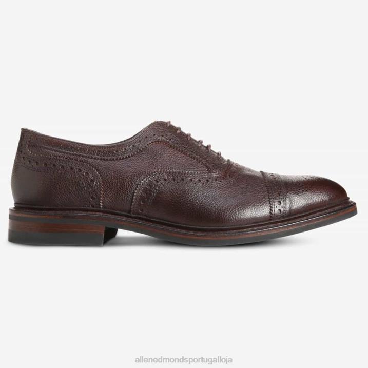 Strandmok Oxford à prova de intempéries com sola de borracha dainite 848L11 grão marrom homensAllen Edmonds