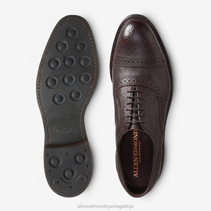 Strandmok Oxford à prova de intempéries com sola de borracha dainite 848L11 grão marrom homensAllen Edmonds