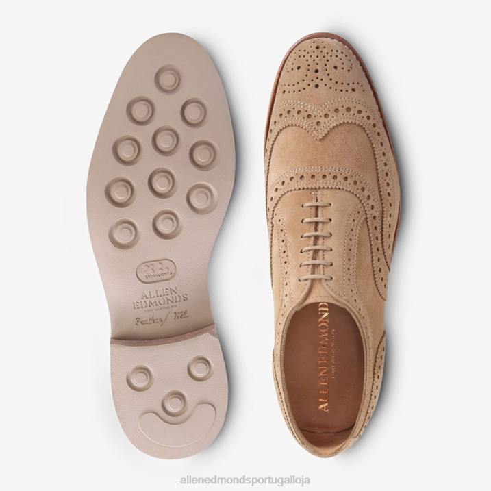 neumok camurça wingtip oxford 848L101 camelo homensAllen Edmonds